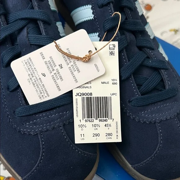 Adidas Men's Dark Blue and Light Blue Sneakers - Picture 2 of 3